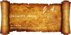 Jelenfi Anna névjegykártya